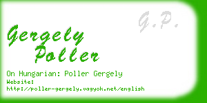 gergely poller business card